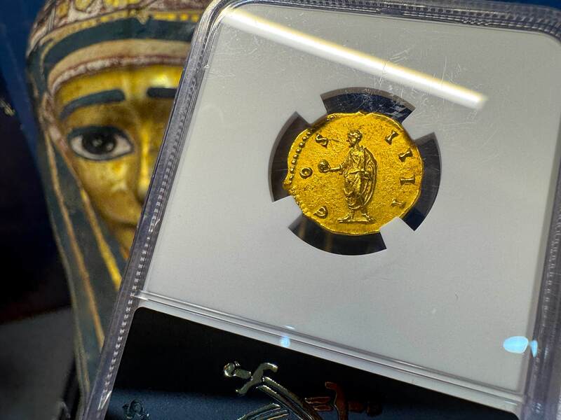 Roman Empire "Pius" NGC MS 5x3 Fine Style 70