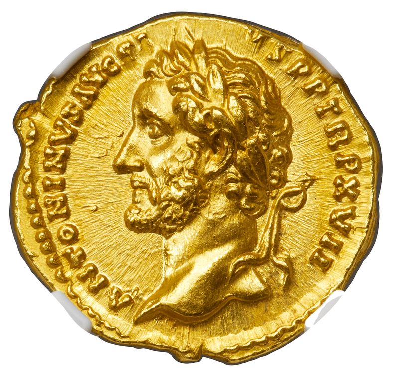 Roman Empire "Pius" NGC MS 5x3 Fine Style 3