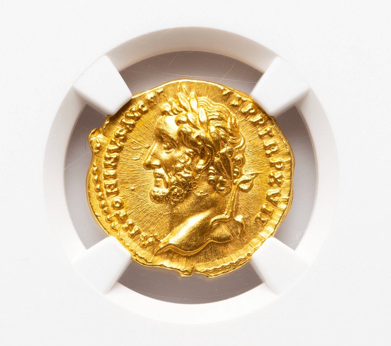 Roman Empire "Pius" NGC MS 5x3 Fine Style 20