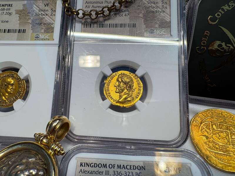 Roman Empire "Pius" NGC MS 5x3 Fine Style 27