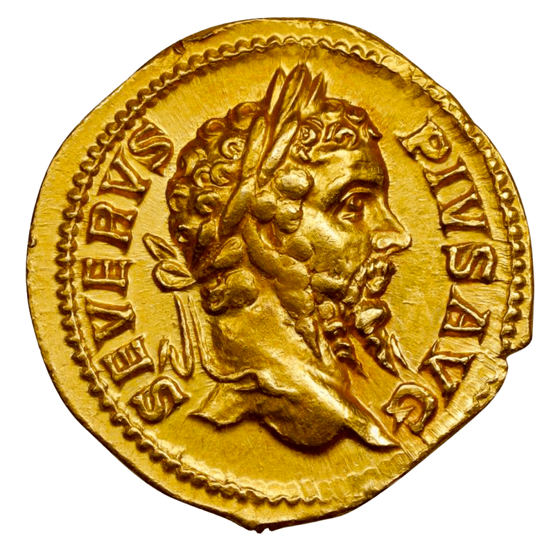 Roman Empire "Septimius Severus" Aureus NGC XF 5x1 2
