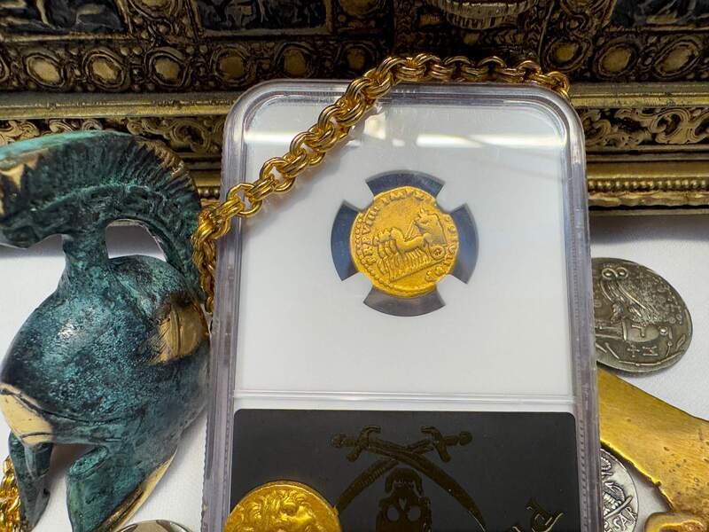 Roman Empire "Titus" 79-81AD NGC F 5x4 14