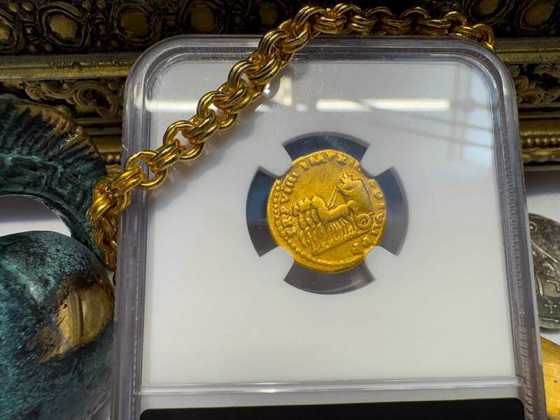 Roman Empire "Titus" 79-81AD NGC F 5x4 6