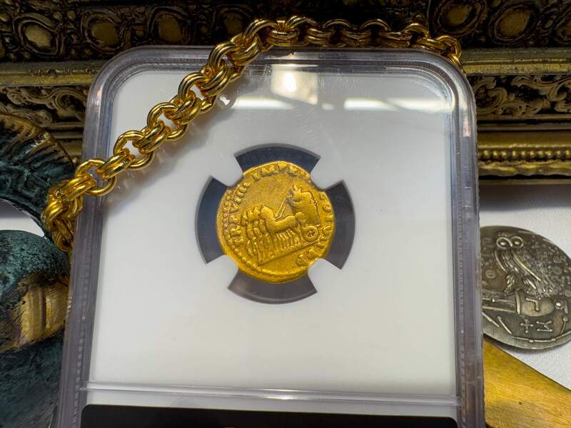 Roman Empire "Titus" 79-81AD NGC F 5x4 7