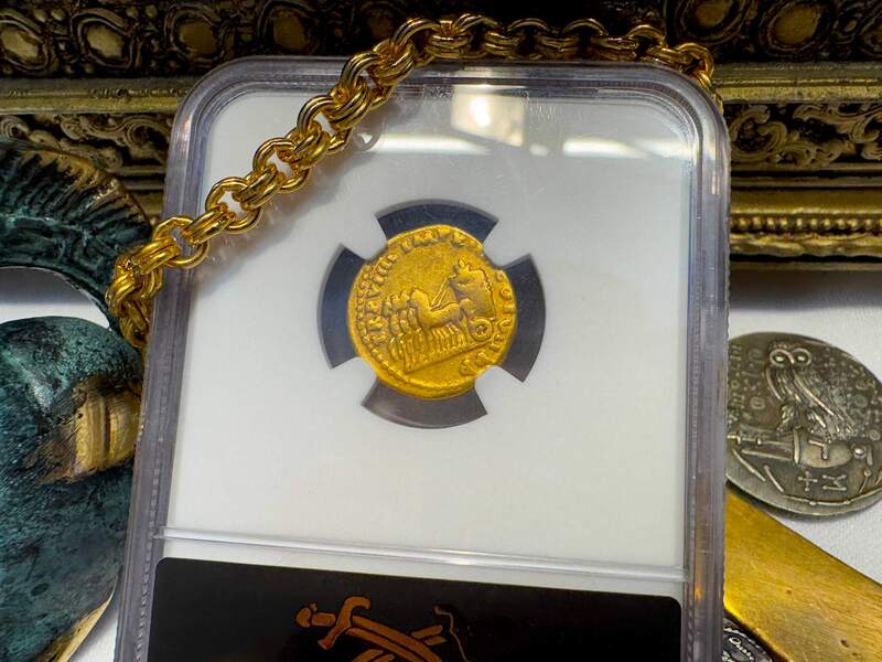 Roman Empire "Titus" 79-81AD NGC F 5x4 15