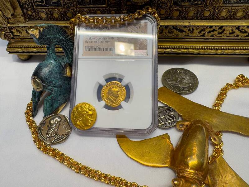 Roman Empire "Titus" 79-81AD NGC F 5x4 4