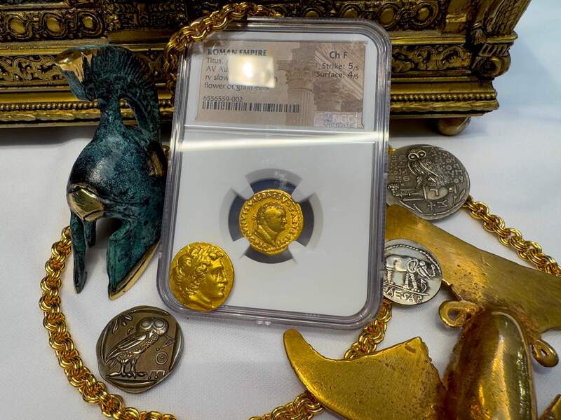 Roman Empire "Titus" 79-81AD NGC F 5x4 19
