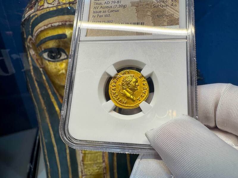 Roman Empire "Titus" NGC XF 5x4 25