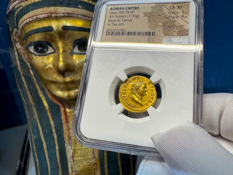 Roman Empire "Titus" NGC XF 5x4 18
