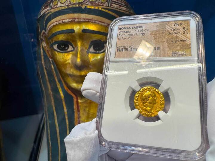 Roman Empire "Vespasian" 69-79AD NGC F 5x3 2