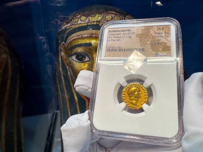 Roman Empire "Vespasian" 69-79AD NGC F 5x3 16