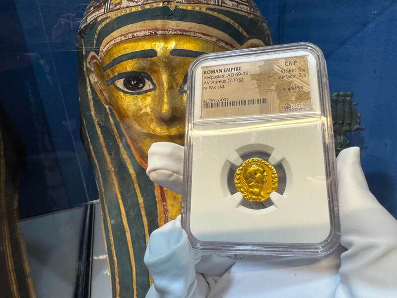 Roman Empire "Vespasian" 69-79AD NGC F 5x3 20