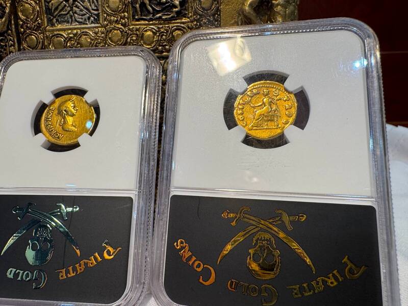 Roman Empire "Vespasian" 69-79AD NGC F 5x3 10