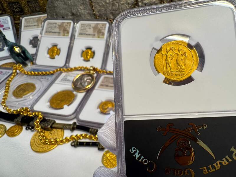 Roman Empire "Vespasian" Aureus NGC ChF 5x3 12