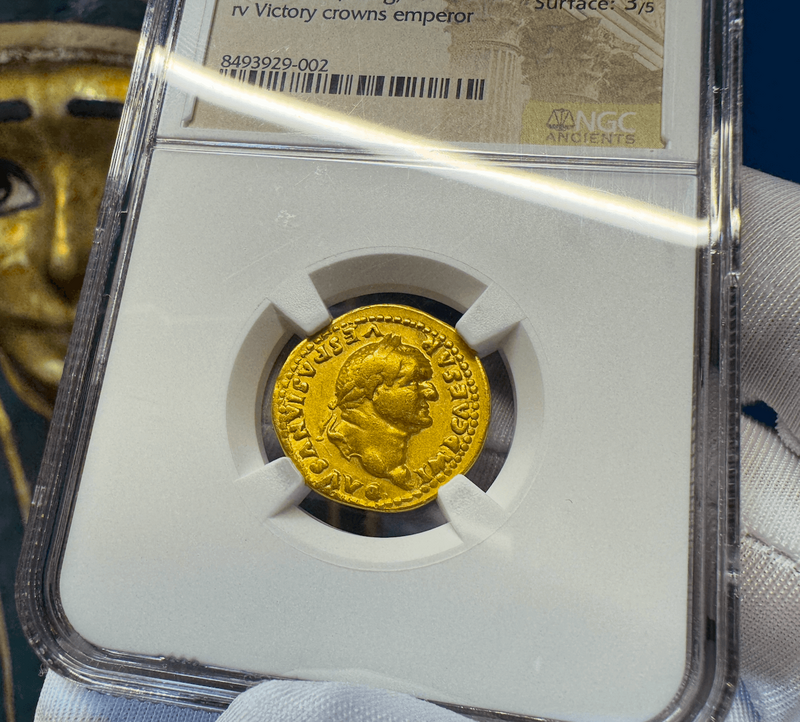 Roman Empire "Vespasian" Aureus NGC ChF 5x3 3