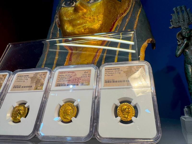 Roman Empire "Vitellius" 69AD NGC F 4x4 7