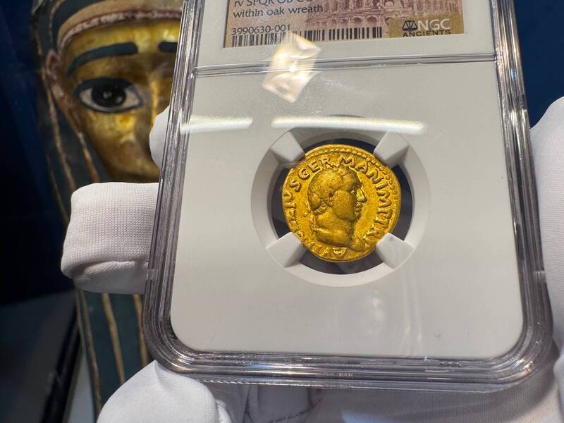 Roman Empire "Vitellius" 69AD NGC F 4x4 3