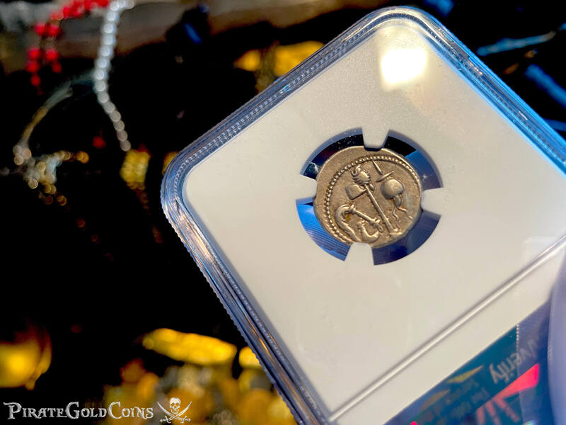 Roman Imperatorial  "Julius Caesar - Elephant"  NGC XF 5x3 6