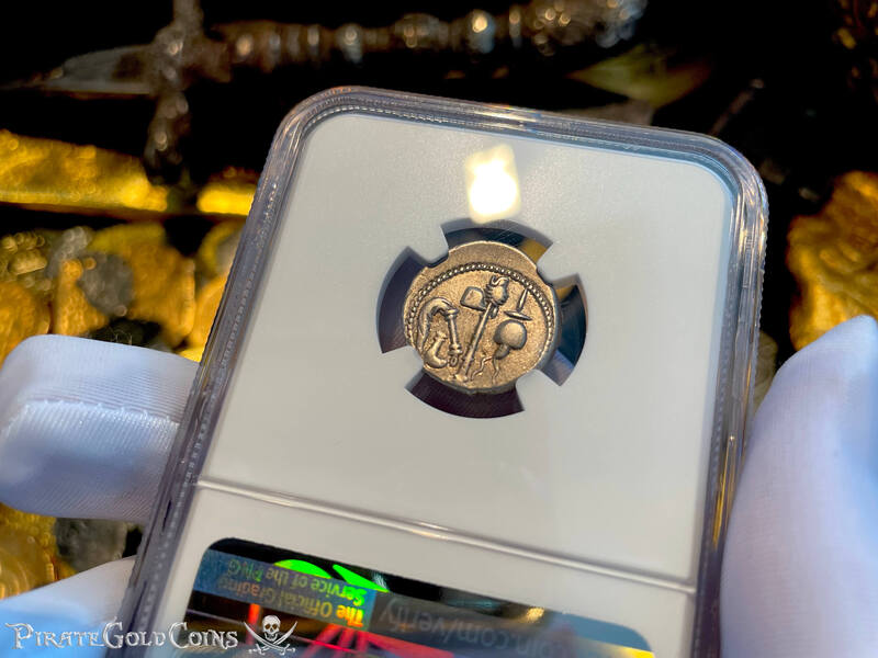 Roman Imperatorial  "Julius Caesar - Elephant"  NGC XF 5x3 8