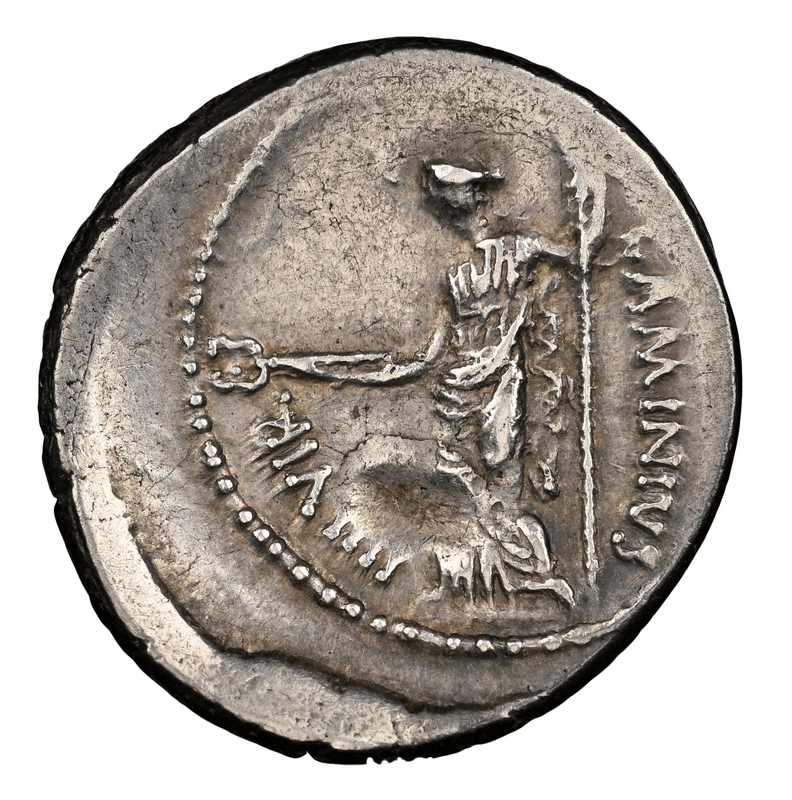 Roman Imperatorial "Julius Caesar" 43BC NGC ch VF 4x3 Fine Style 3