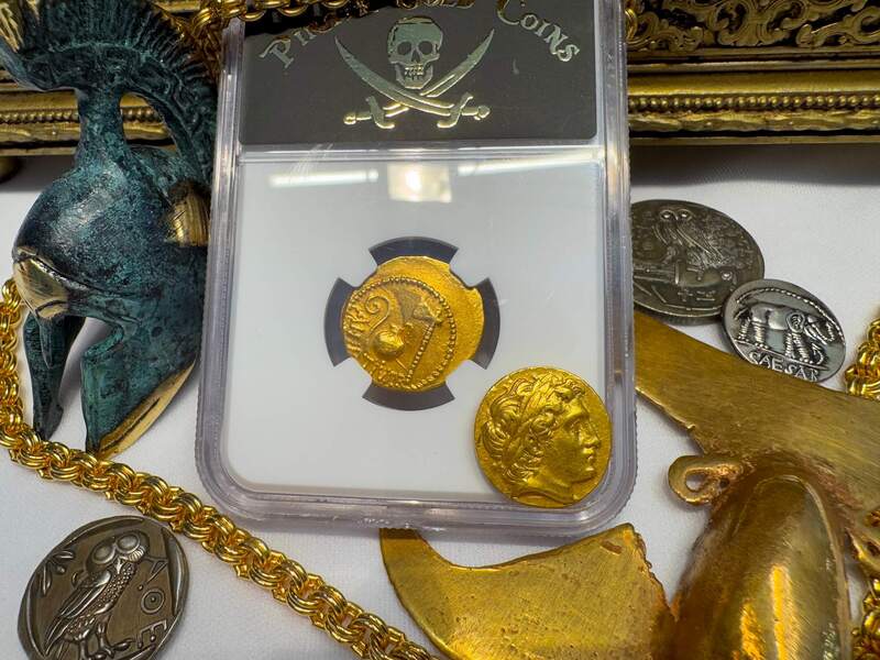 Roman Empire "Julius Caesar" 44AD NGC VF 4x2 6