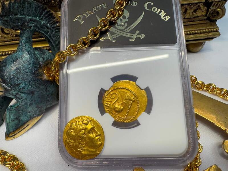 Roman Empire "Julius Caesar" 44AD NGC VF 4x2 21