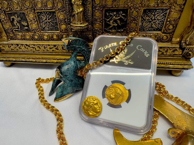 Roman Empire "Julius Caesar" 44AD NGC VF 4x2 24