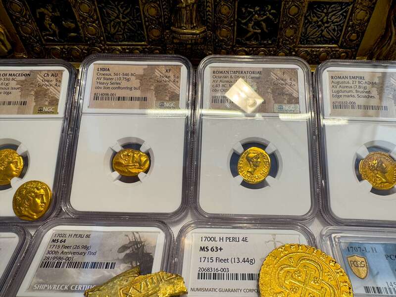 Roman Imperatorial "Octavian" 43AD NGC F 4x2 10