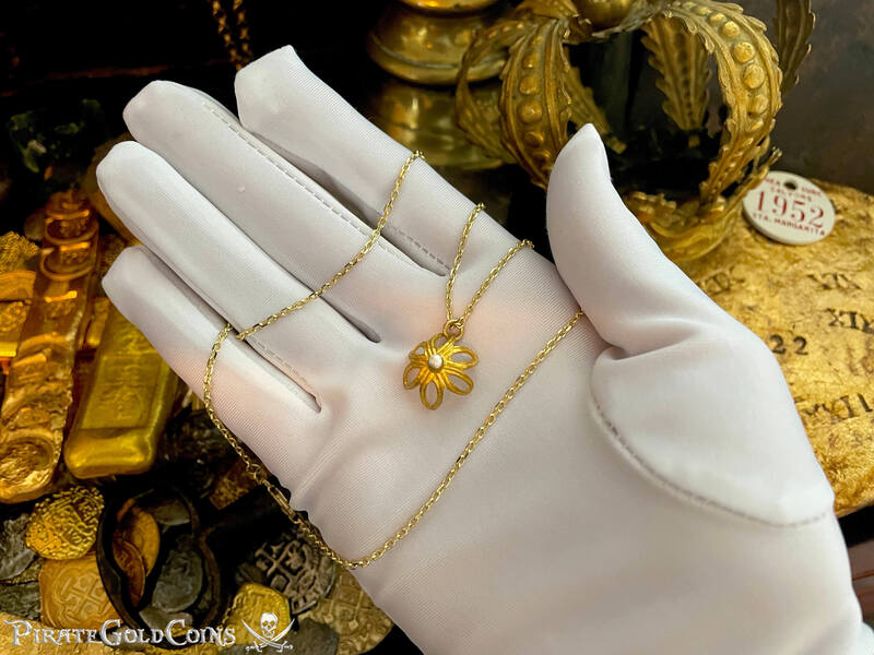 Santa Margarita Gold Florette and Shipwreck Pearl Artifact 5