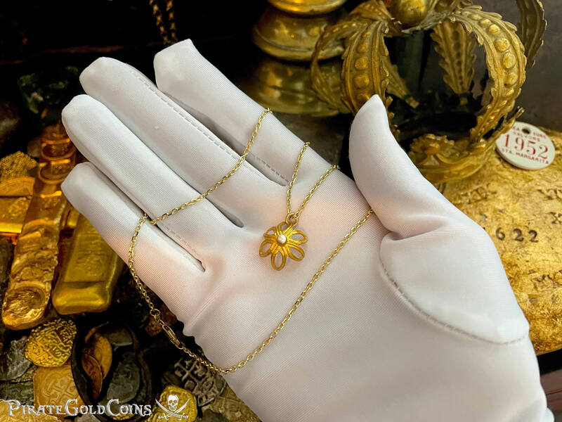 Santa Margarita Gold Florette and Shipwreck Pearl Artifact 6