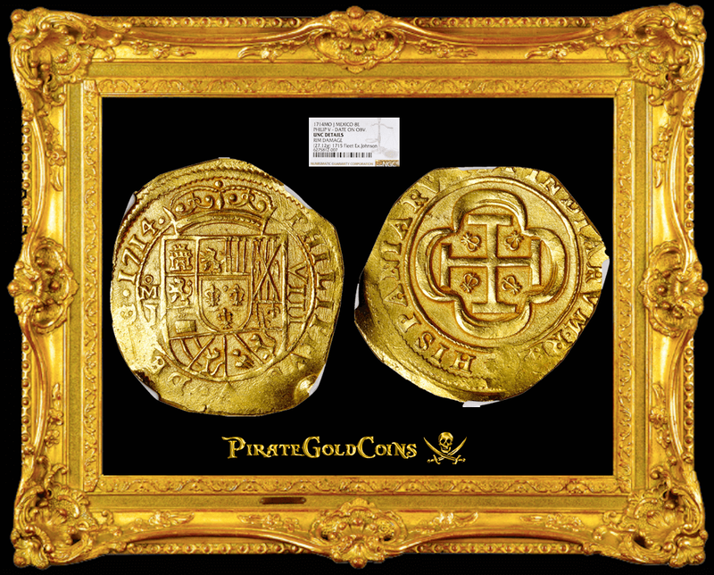 Mexico 8 Escudos 1714 "1715 Fleet Shipwreck" NGC UNC Dets 4