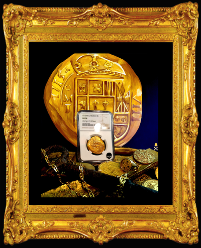 Mexico  8 Escudos  1715  "Full 4 Digit Date of the Fleet"  NGC 58 8