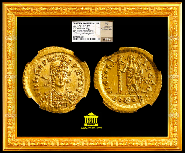 EASTERN ROMAN EMPIRE "LEO I" 457-474 AD ~ NGC MS 5x4 ~ SOLIDUS