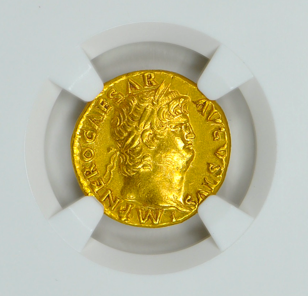 ROMAN EMPIRE "NERO" 54-68 AD AV AUREUS ~ NGC AU 5x3 ~ NERO CAESAR AUGUSTUS