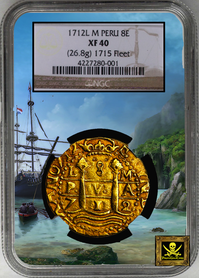 Peru 8 Escudos 1712 "1715 Plate Fleet" NGC 40 Full Double Date 3