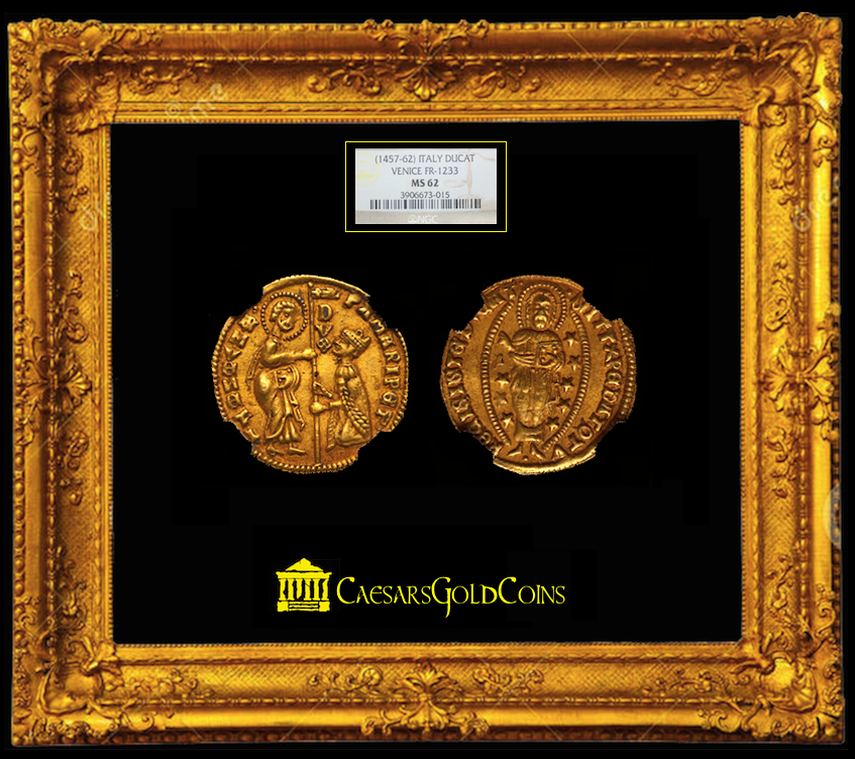 ITALY 1457-62 GOLD DUCAT COIN VENICE NGC 62