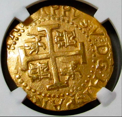 Peru 8 Escudos 1712 "1715 Plate Fleet" NGC 61 6