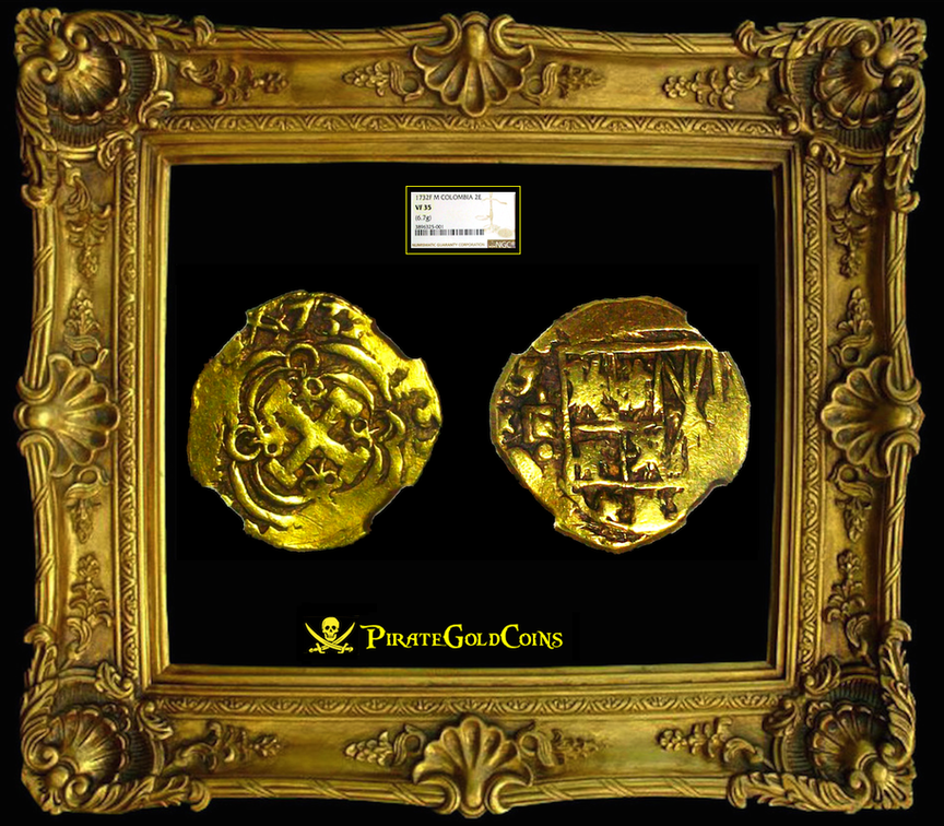 Colombia 2 Escudos 1732 "Dated" NGC 35 Only 1 Known