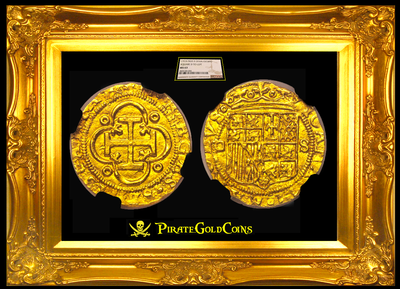 SPAIN 1 ESCUDO  1516-1556 "CARLOS & JOHANNA" GOLD COB DOUBLOON COIN ~ NGC MS 63 ~ ! 3