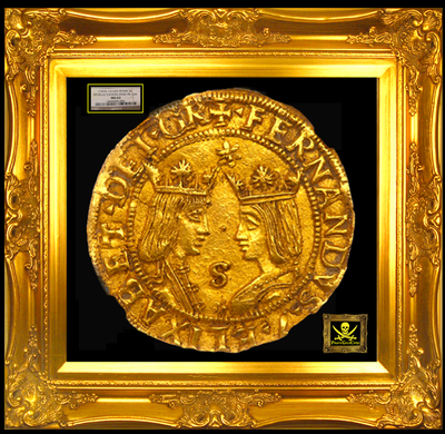 Spain 1476-1516 2 Excellentes Columbus Coin- Marco Polo ~ NGC 62 ~ Mint State! 2
