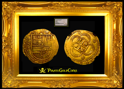 SPAIN GOLD COB 1556-1598 SD 4 ESCUDOS KING PHILIP II DOUBLOON COIN   ~ NGC 45 ~ 4