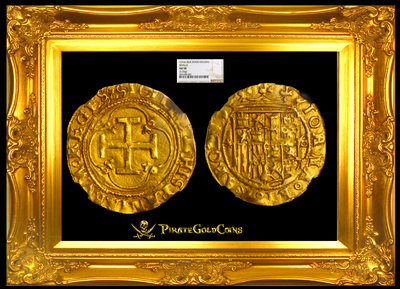 Spain  1 Escudo  1516-56  "Full Legends & Perfect Centering"  NGC 58 3