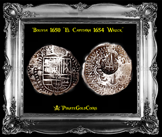​BOLIVIA, POTOSI - 8 REALES 1650 “SHIPWRECK CAPITANA 1654” FULL DATE AND STAMP!
