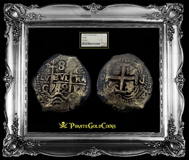 Bolivia  8 Reales  1742  "Double Date"  ~ NGC 35 ~