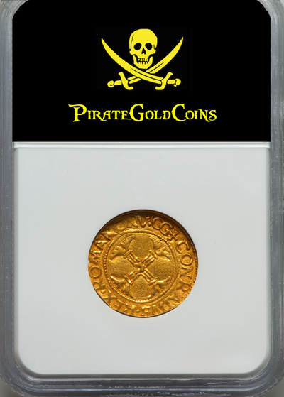 Italy, Genoa 1541 "Full Date" Gold Scudo D'Oro NGC 40! Most Undated! 4