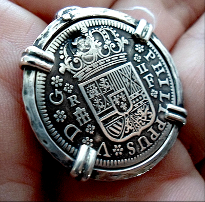 Spain 17_3 "Castles and Lions" 2 Reales Pendant Shipwreck Jewelry Treasure Coin 4