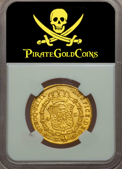 Spain 4 Escudos 1776  "Charles II - Finest Known!"  NGC 58 3