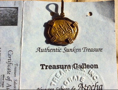 Spain 2 Escudos Coin from Real Atocha Silver Treasure Bar 6