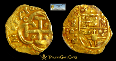 Spain  4 Escudos  1689 "Dated!"  PCGS 50 2