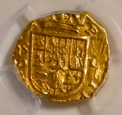 Spain  1 Escudo  1623  "DATED! - Incredible Centering"  PCGS 55 5